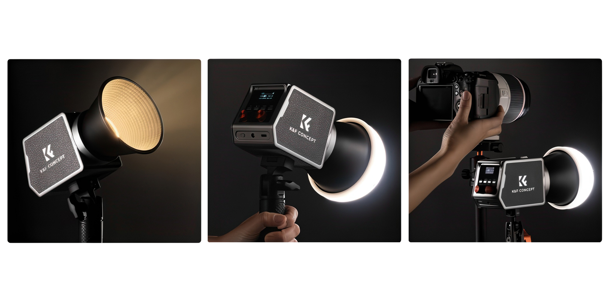 Lampa LED K&F Concept PL-60B - WB (2700 K - 6500 K) - Wbudowany akumulator i wygodne ładowanie